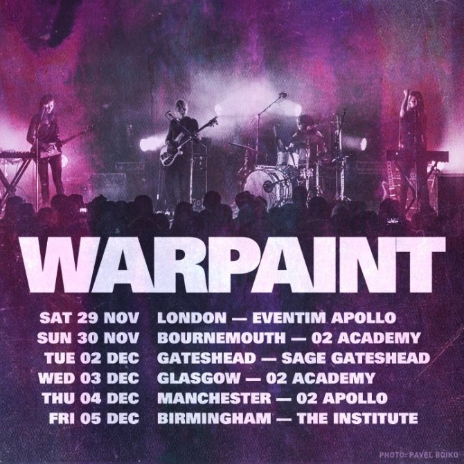 Warpaint tour dates tickets