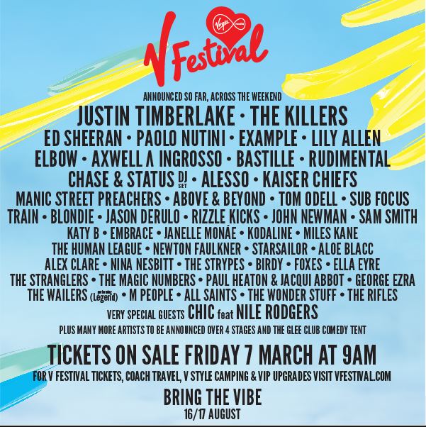 V Festival lineup